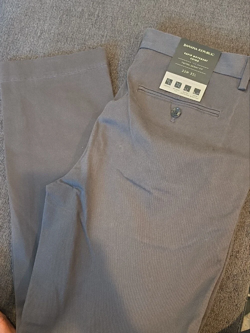 Banana Republic Men’s Rapid Movement Chino Pants - Dark Gray